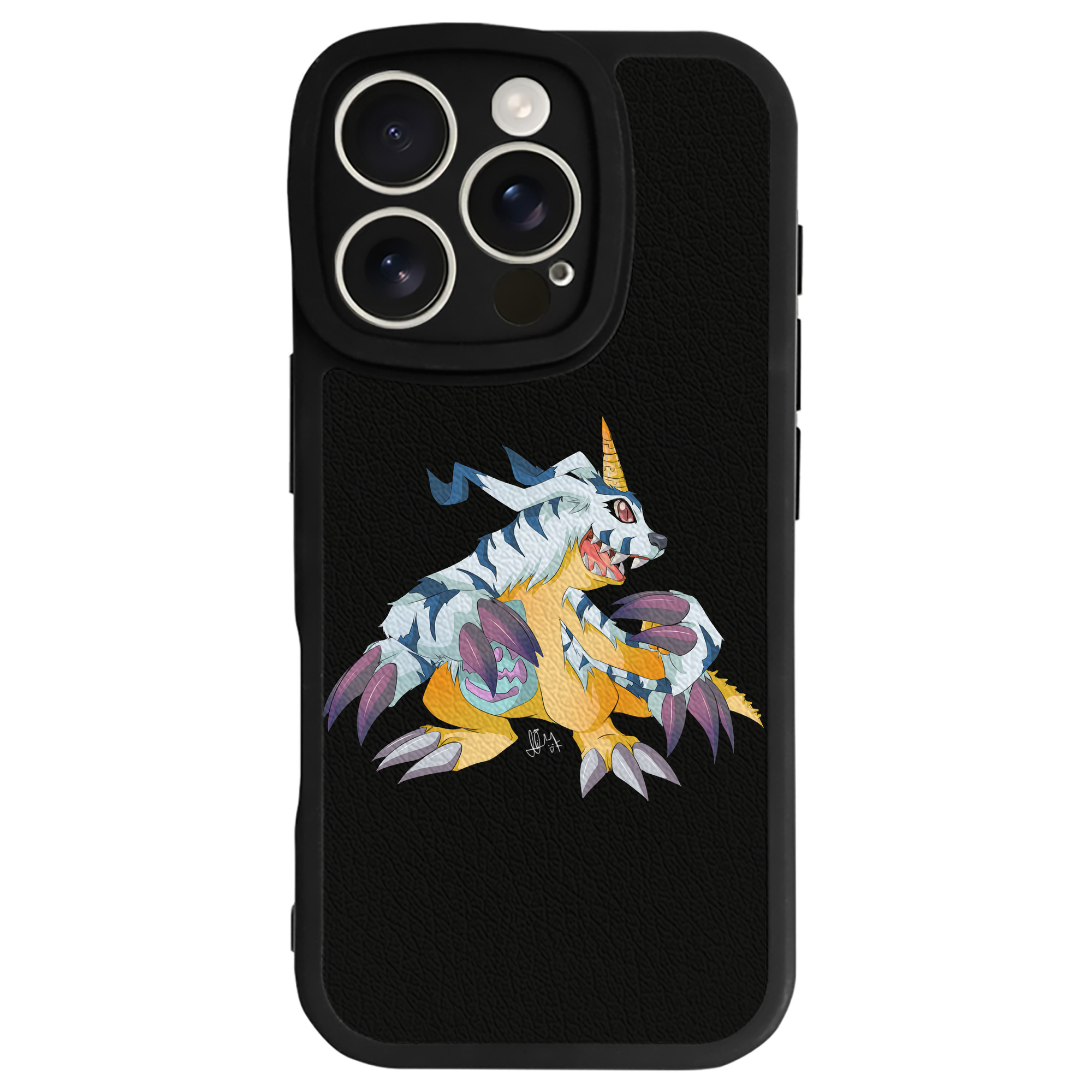 （画像用） Digimon デジタルモンスター/デジモン 【iPhone 16シリーズ対応】シリコンスマホケース（レザー調） 材質：シリコン